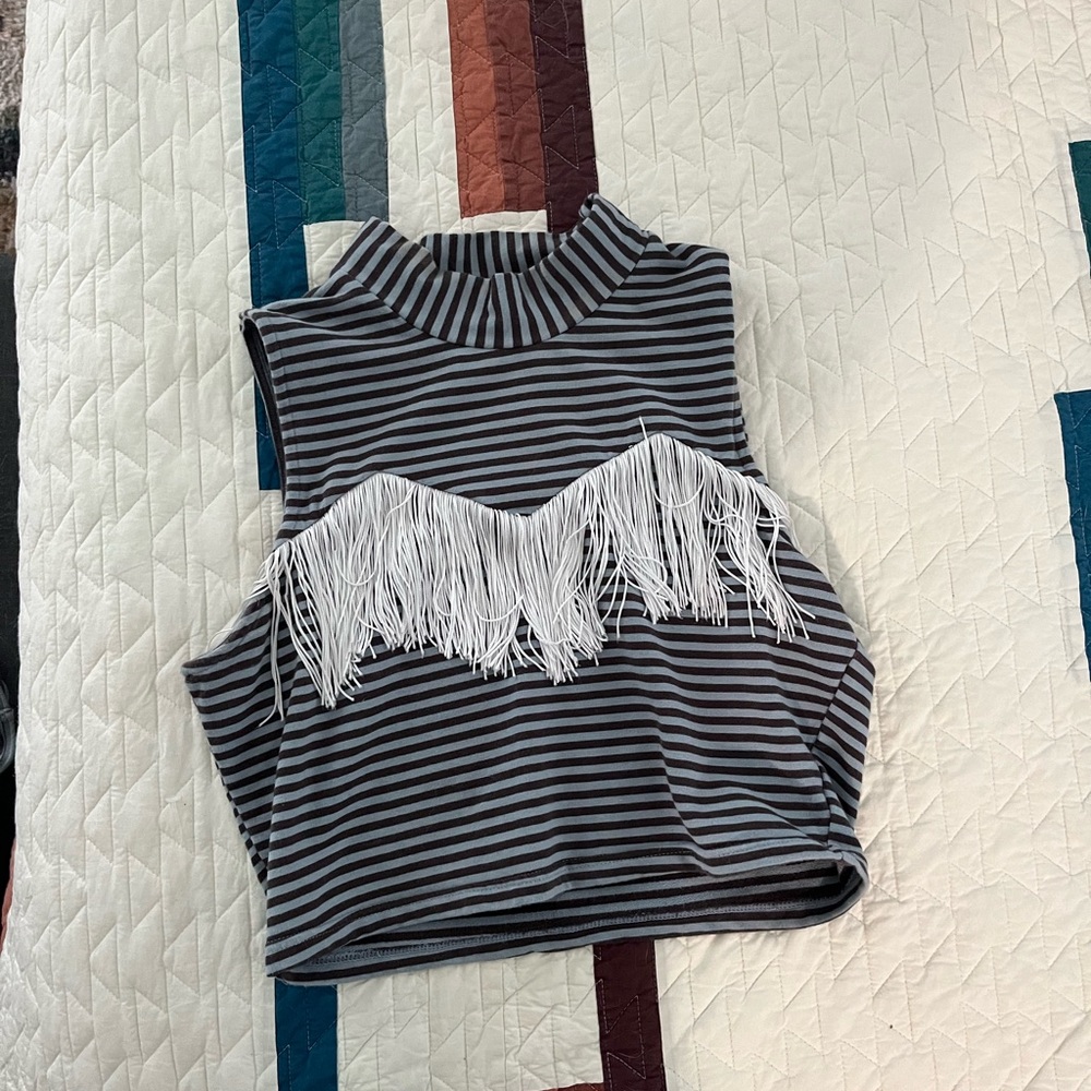 Fashion Brand Company Fringe Stripe Top